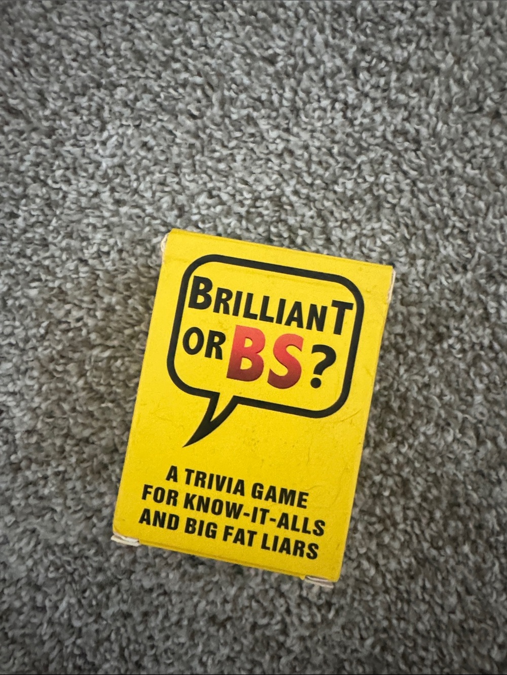 Brilliant or BS? Trivia Card Game - Yellow Box